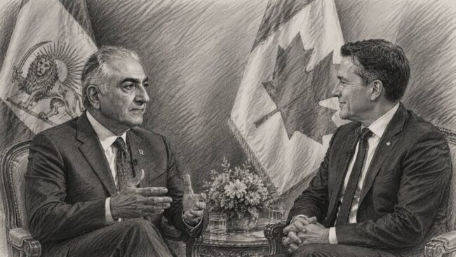 Reza Pahlavi & Pierre Poilievre Reza Pahlavi & Pierre Poilievre